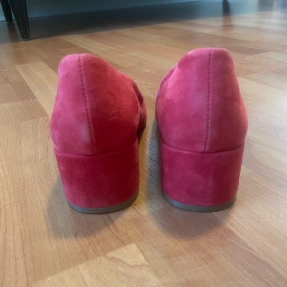 Steve Madden Red suede chunky pointy toe heel - Picture 5 of 5